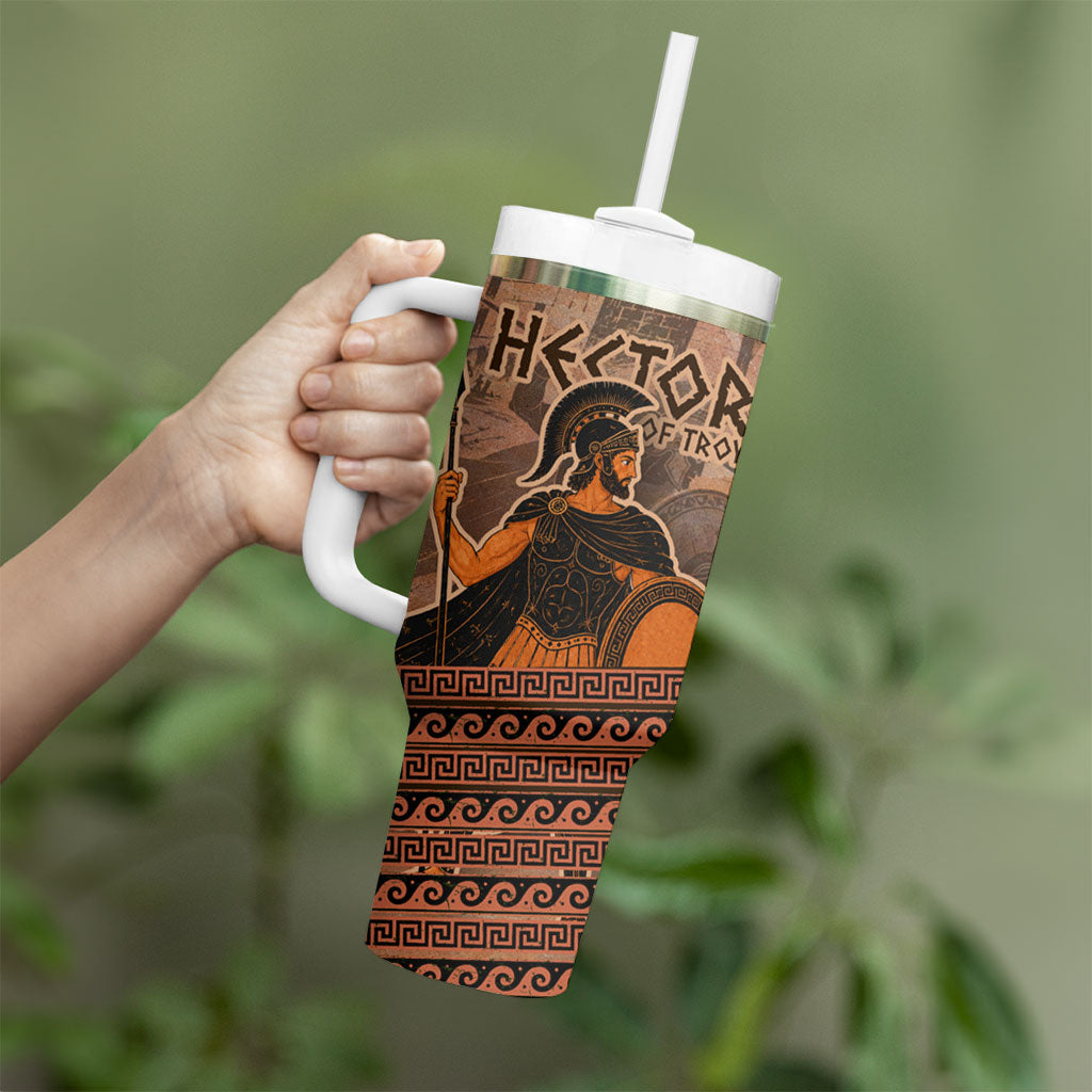 Hector Of Troy Tumbler With Handle Ancient Greek Mythology Pottery Trojan Warrior