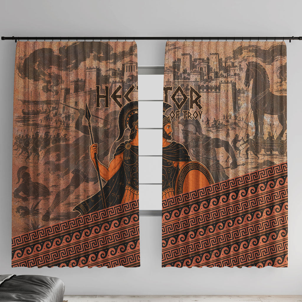 Hector Of Troy Window Curtain Ancient Greek Mythology Pottery Trojan Warrior