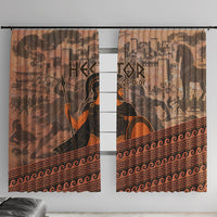 Hector Of Troy Window Curtain Ancient Greek Mythology Pottery Trojan Warrior