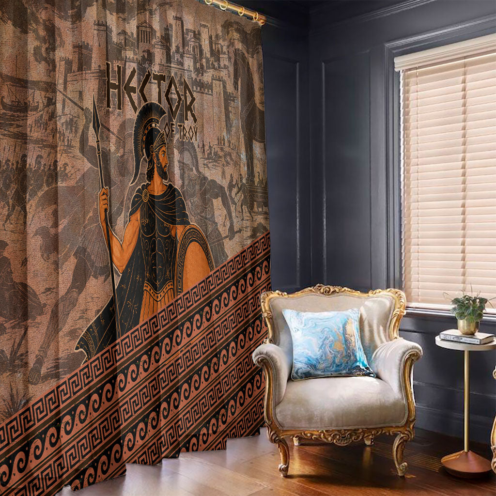 Hector Of Troy Window Curtain Ancient Greek Mythology Pottery Trojan Warrior