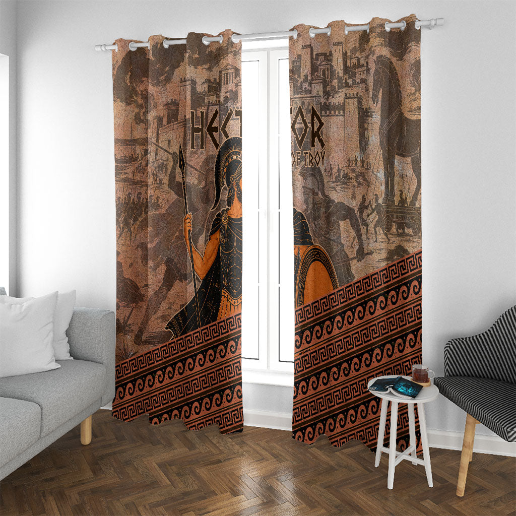 Hector Of Troy Window Curtain Ancient Greek Mythology Pottery Trojan Warrior