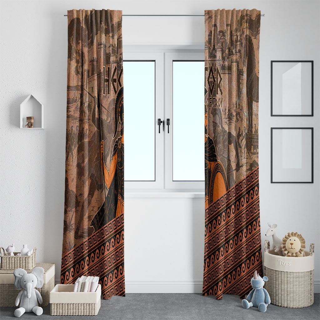 Hector Of Troy Window Curtain Ancient Greek Mythology Pottery Trojan Warrior