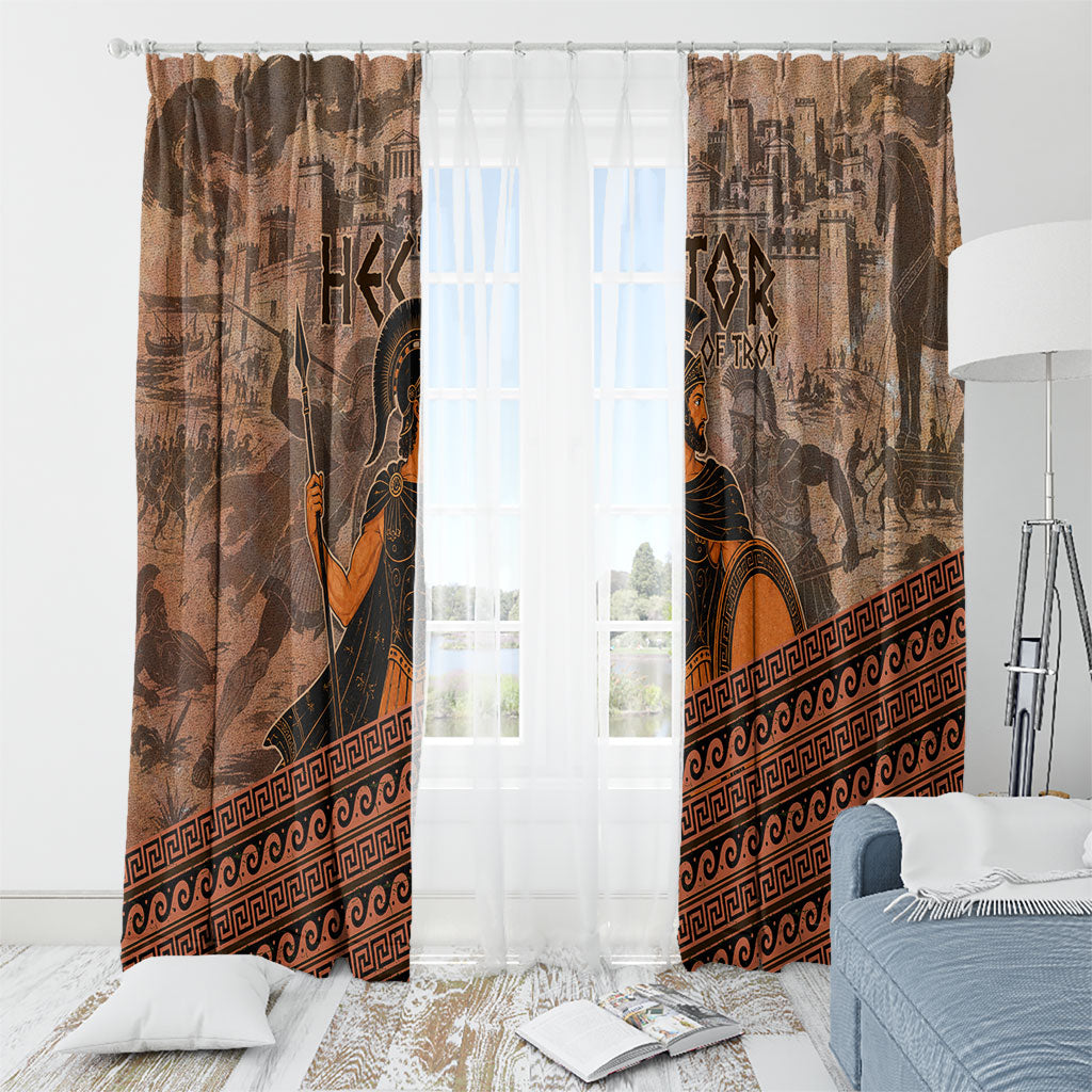 Hector Of Troy Window Curtain Ancient Greek Mythology Pottery Trojan Warrior