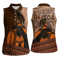Hector Of Troy Women Sleeveless Polo Shirt Ancient Greek Mythology Pottery Trojan Warrior