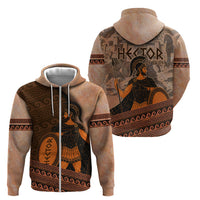 Hector Of Troy Zip Hoodie Ancient Greek Mythology Pottery Trojan Warrior