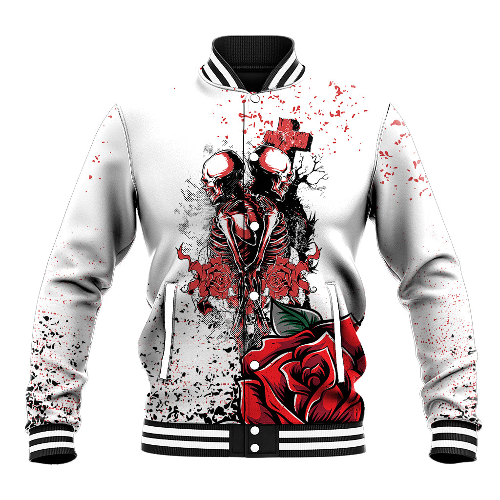 Skeleton Love Baseball Jacket Til Death Do Us Apart - Wonder Print Shop