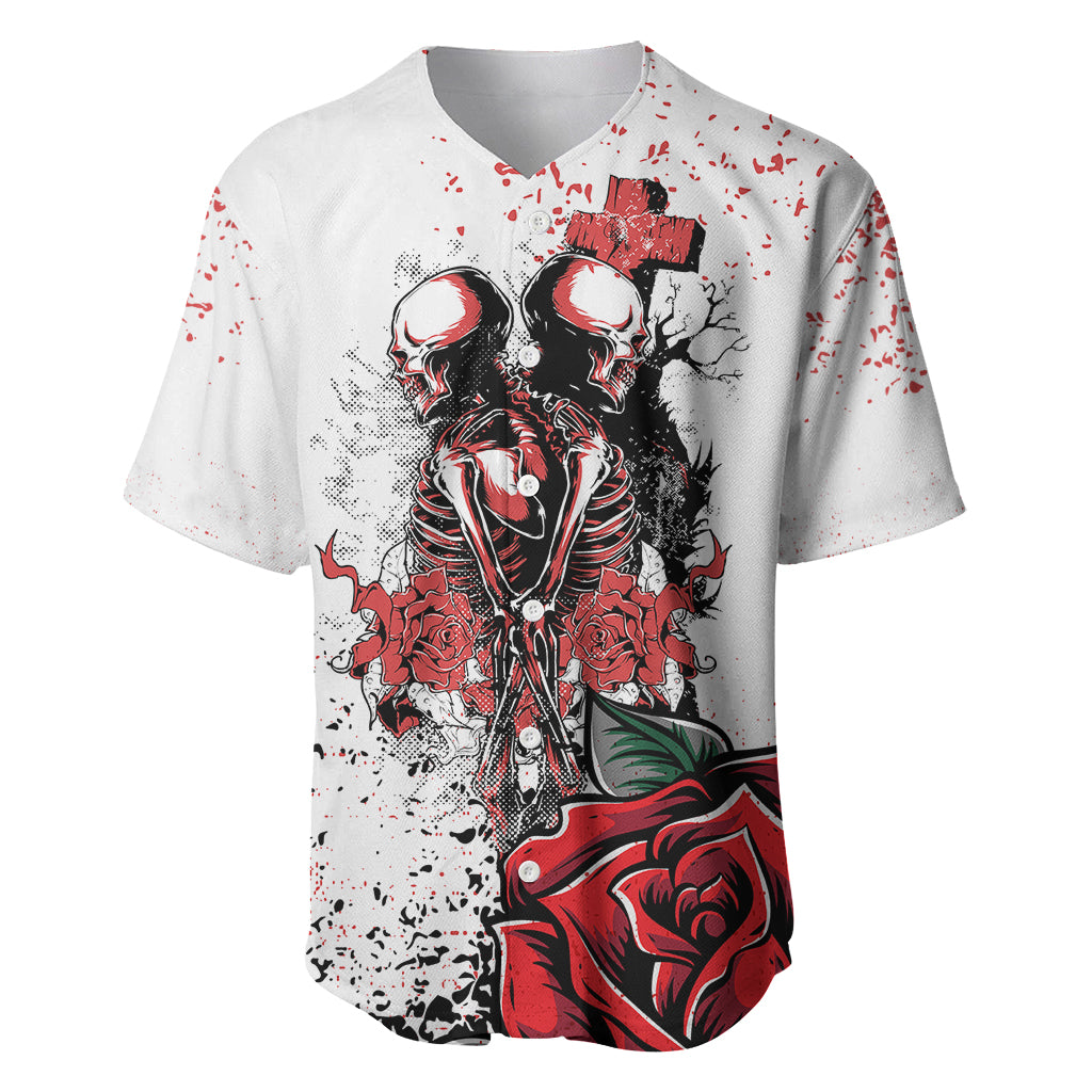 Skeleton Love Baseball Jersey Til Death Do Us Apart - Wonder Print Shop