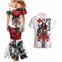 Skeleton Love Couples Matching Mermaid Dress and Hawaiian Shirt Til Death Do Us Apart - Wonder Print Shop