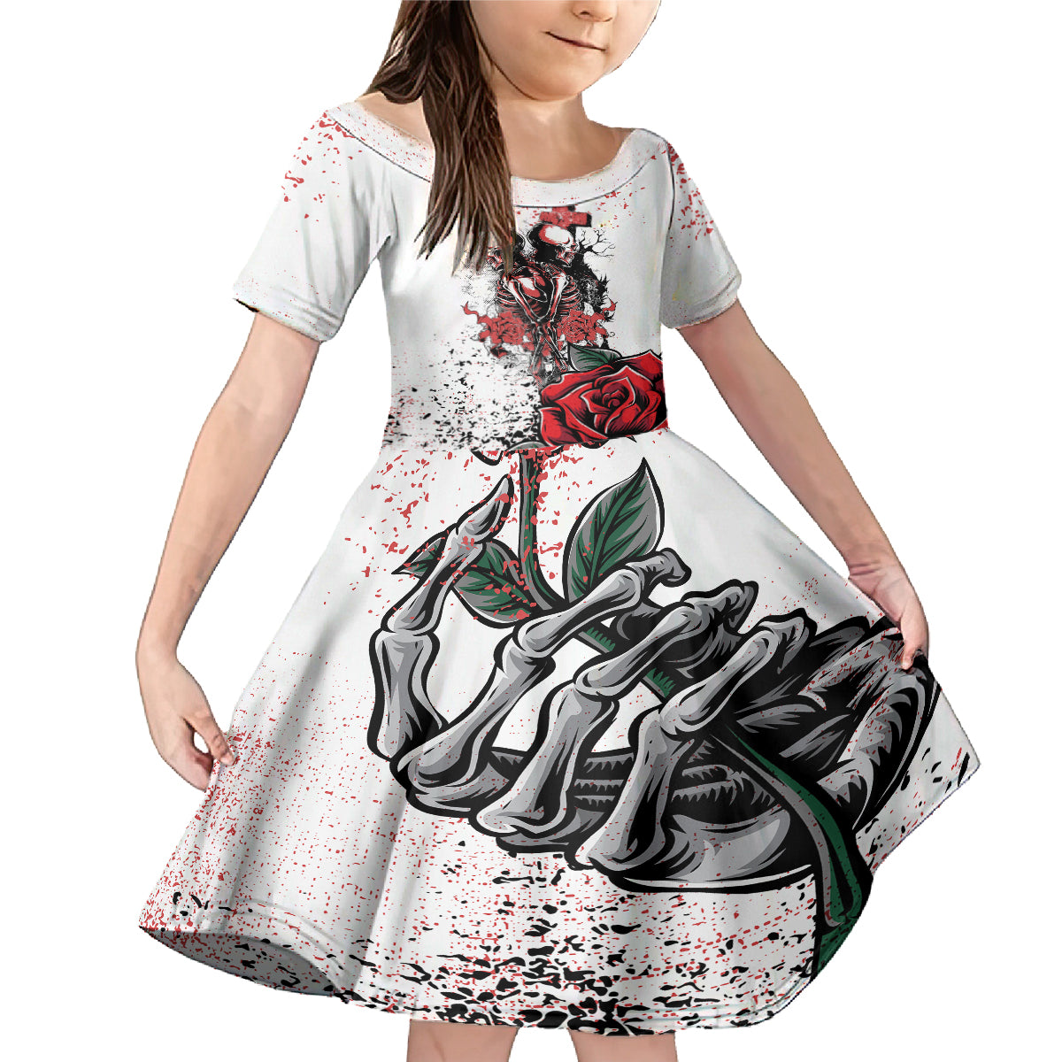 Skeleton Love Family Matching Mermaid Dress and Hawaiian Shirt Til Death Do Us Apart - Wonder Print Shop