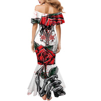 Skeleton Love Family Matching Mermaid Dress and Hawaiian Shirt Til Death Do Us Apart - Wonder Print Shop