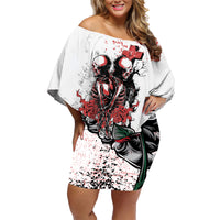Skeleton Love Family Matching Off Shoulder Short Dress and Hawaiian Shirt Til Death Do Us Apart - Wonder Print Shop