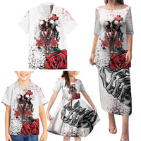 Skeleton Love Family Matching Puletasi Dress and Hawaiian Shirt Til Death Do Us Apart - Wonder Print Shop