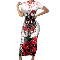 Skeleton Love Family Matching Short Sleeve Bodycon Dress and Hawaiian Shirt Til Death Do Us Apart - Wonder Print Shop