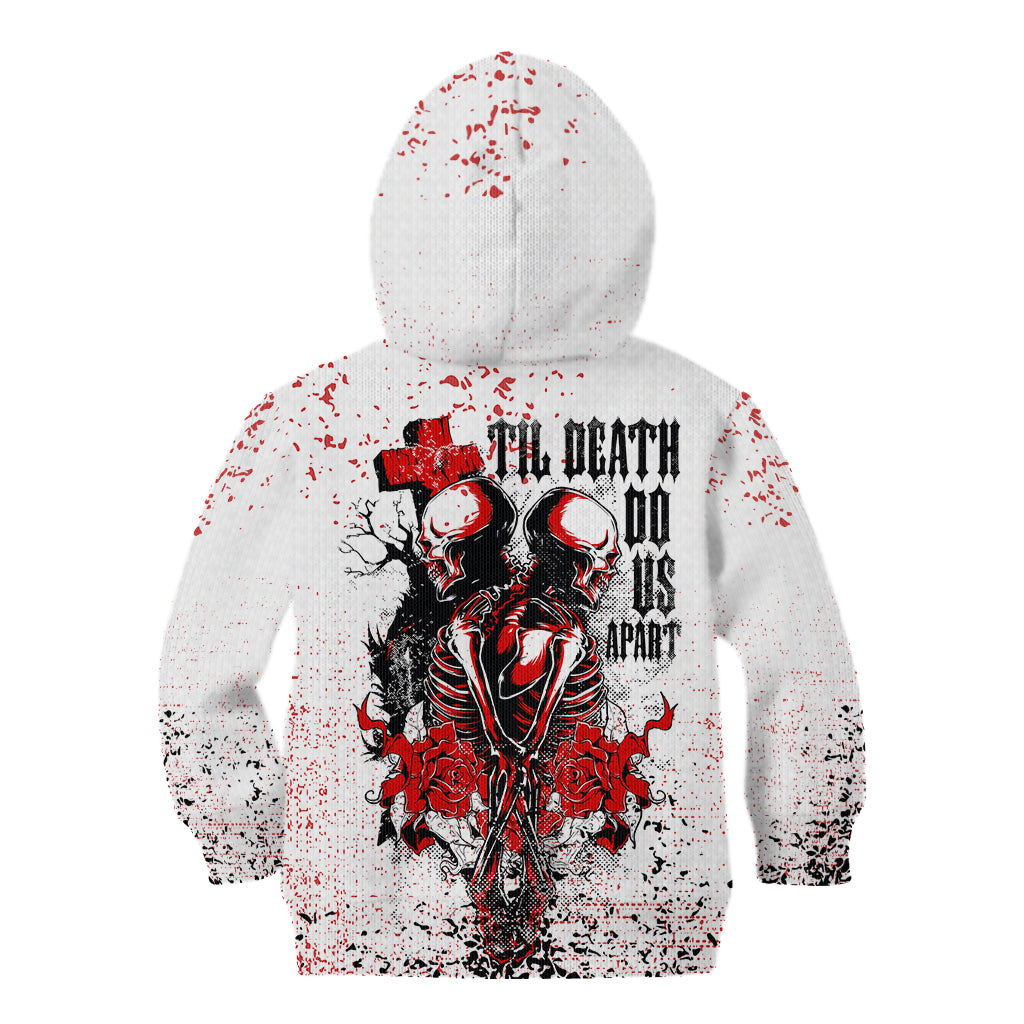 Skeleton Love Kid Hoodie Til Death Do Us Apart - Wonder Print Shop