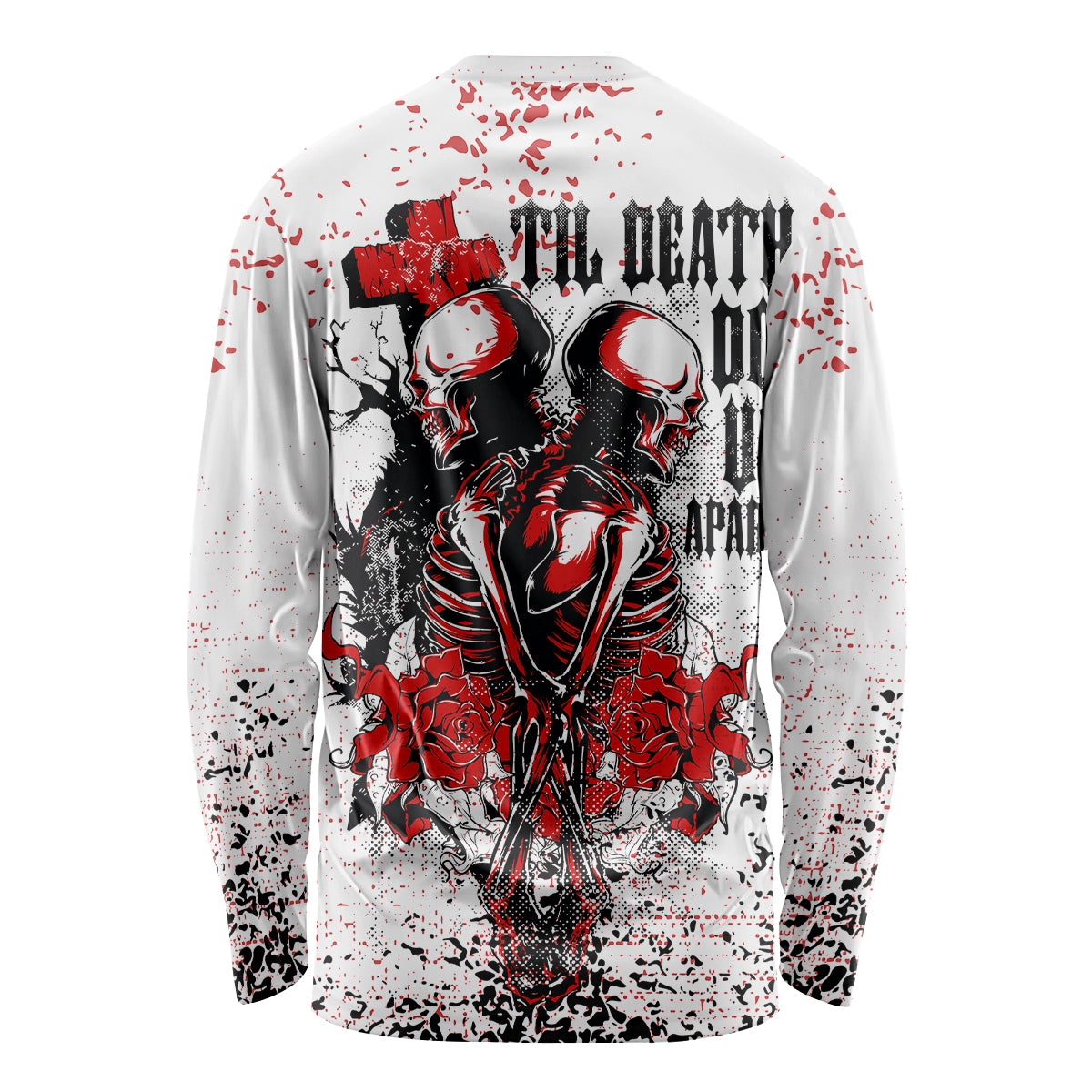 Skeleton Love Long Sleeve Shirt Til Death Do Us Apart - Wonder Print Shop