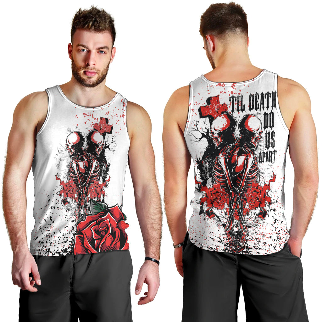 Skeleton Love Men Tank Top Til Death Do Us Apart - Wonder Print Shop
