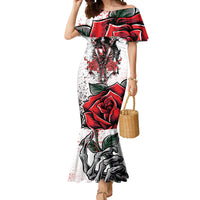 Skeleton Love Mermaid Dress Til Death Do Us Apart - Wonder Print Shop