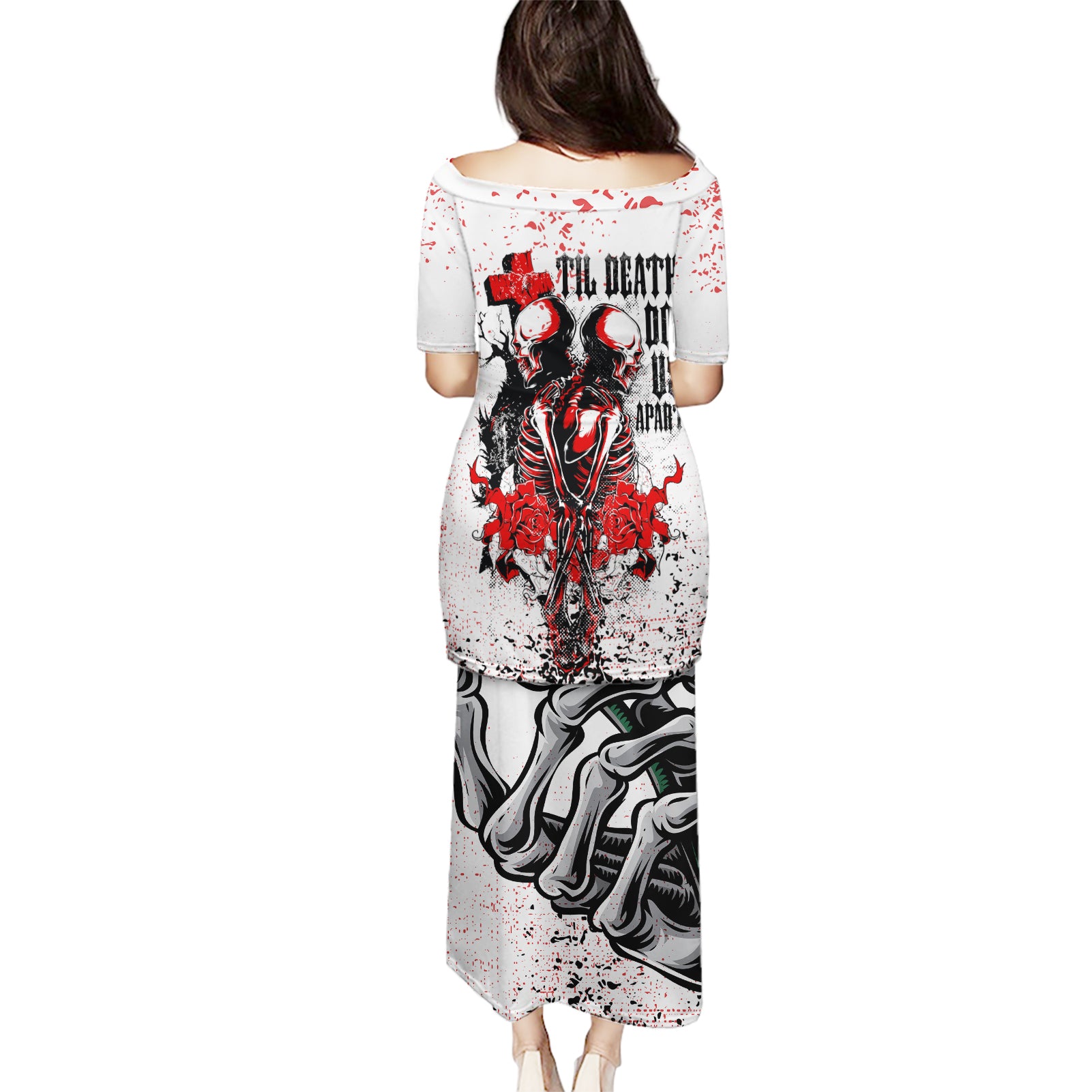 Skeleton Love Puletasi Til Death Do Us Apart - Wonder Print Shop