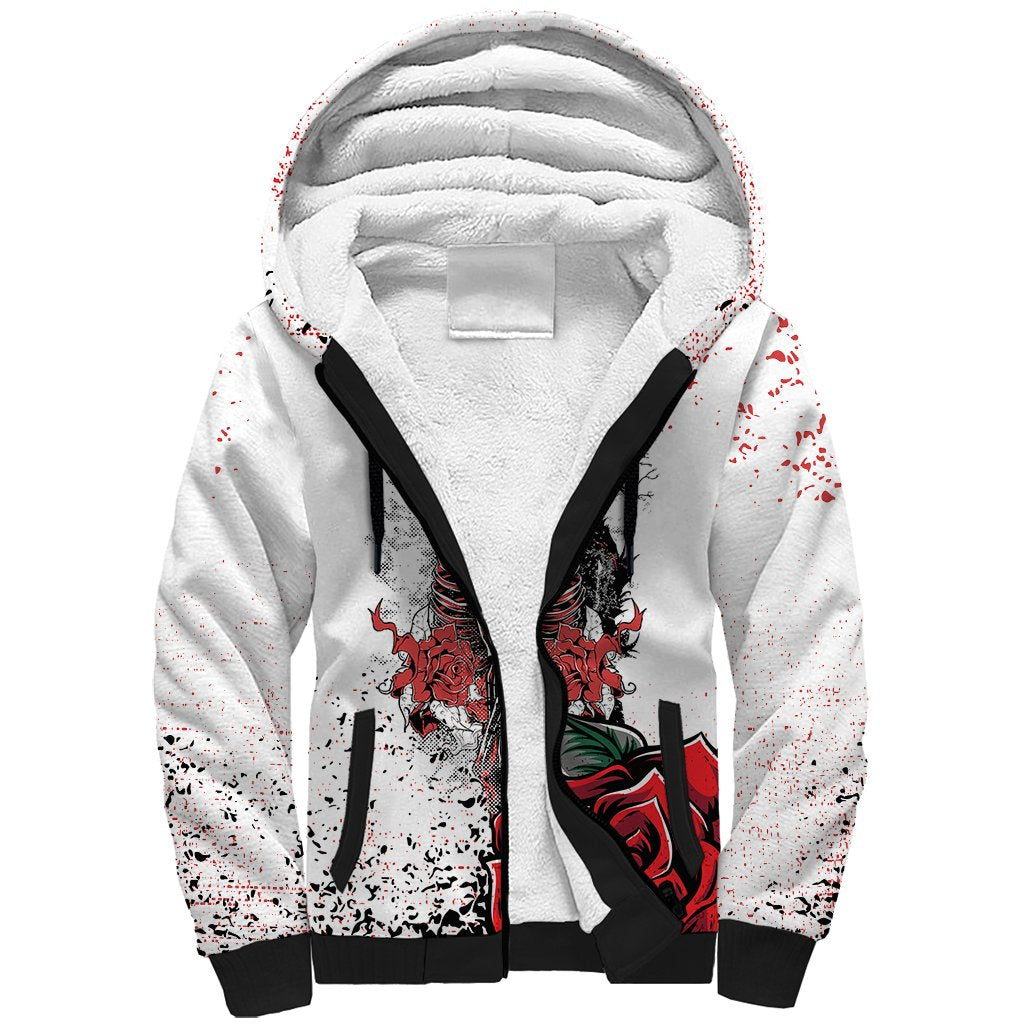 Skeleton Love Sherpa Hoodie Til Death Do Us Apart - Wonder Print Shop