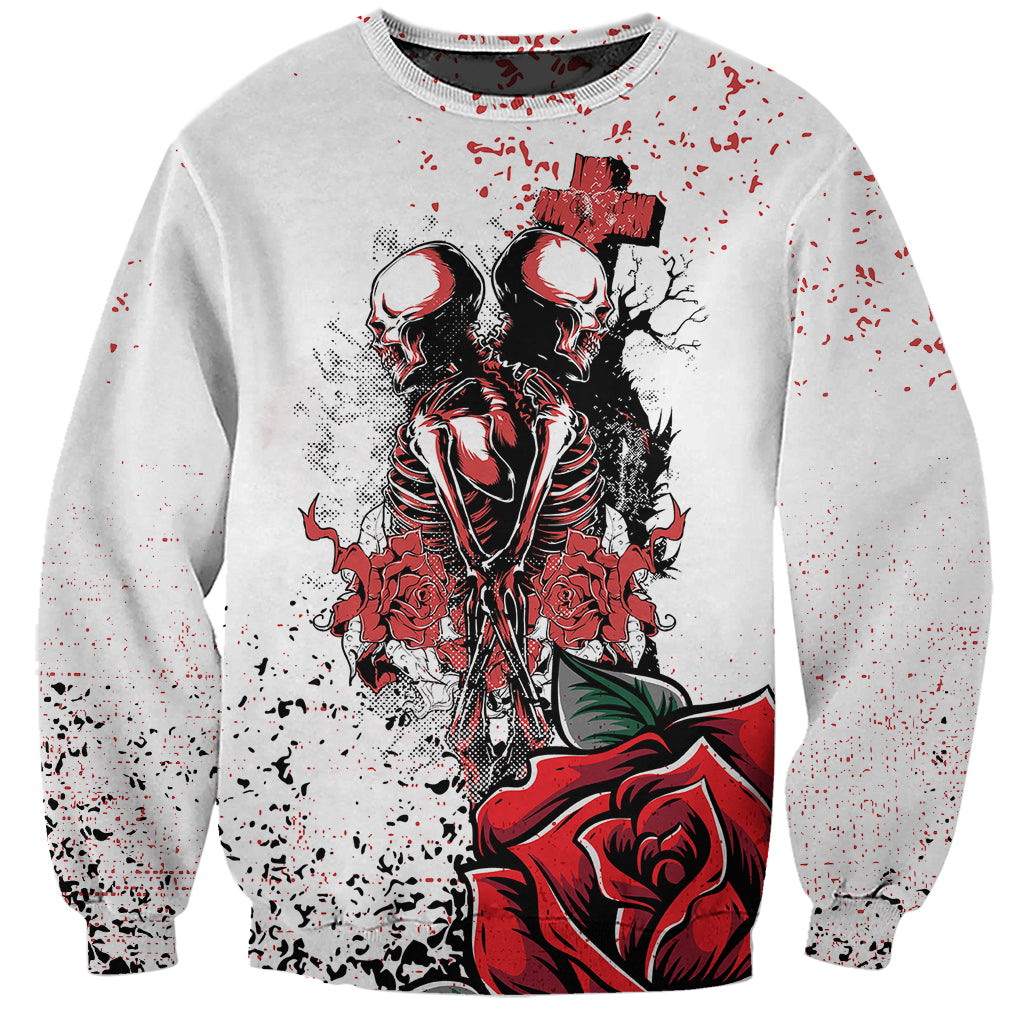 Skeleton Love Sweatshirt Til Death Do Us Apart - Wonder Print Shop