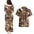 Native American Skull Couples Matching Puletasi Dress and Hawaiian Shirt with Tribal Prints - Wonder Print Shop