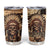 Native American Skull Tumbler Cup with Tribal Prints