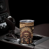 Native American Skull Tumbler Cup with Tribal Prints - Wonder Print Shop