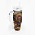 Native American Skull Tumbler With Handle with Tribal Prints