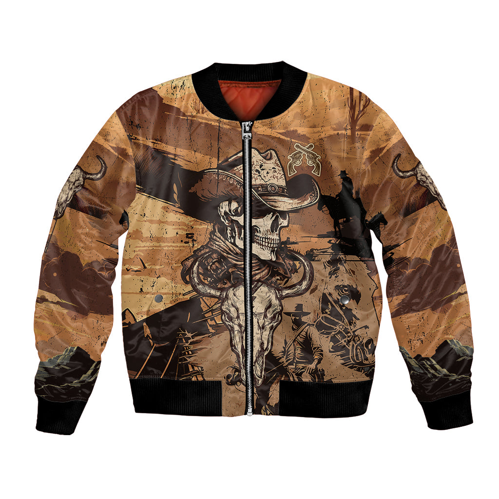 Skull Cowboy Bomber Jacket Rise Em Cowboy - Wonder Print Shop