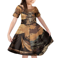 Skull Cowboy Kid Short Sleeve Dress Rise Em Cowboy - Wonder Print Shop