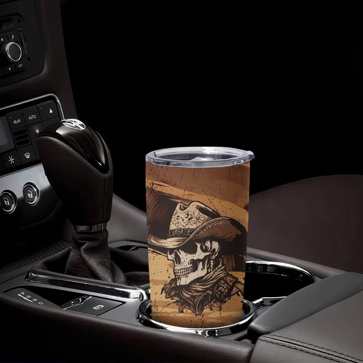 Skull Cowboy Tumbler Cup Rise Em Cowboy - Wonder Print Shop
