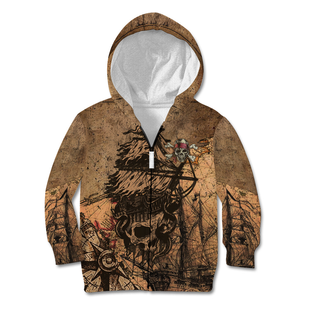 Skull Pirate Kid Hoodie Revenge Vintage Style Art - Wonder Print Shop