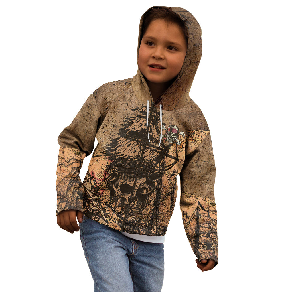Skull Pirate Kid Hoodie Revenge Vintage Style Art - Wonder Print Shop