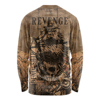 Skull Pirate Long Sleeve Shirt Revenge Vintage Style Art - Wonder Print Shop