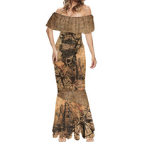 Skull Pirate Mermaid Dress Revenge Vintage Style Art - Wonder Print Shop