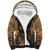 Skull Pirate Sherpa Hoodie Revenge Vintage Style Art - Wonder Print Shop