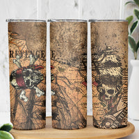 Skull Pirate Skinny Tumbler Revenge Vintage Style Art - Wonder Print Shop