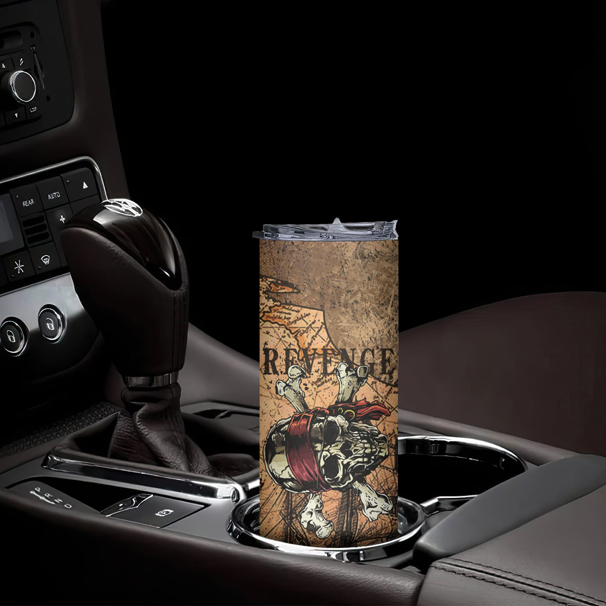 Skull Pirate Skinny Tumbler Revenge Vintage Style Art - Wonder Print Shop