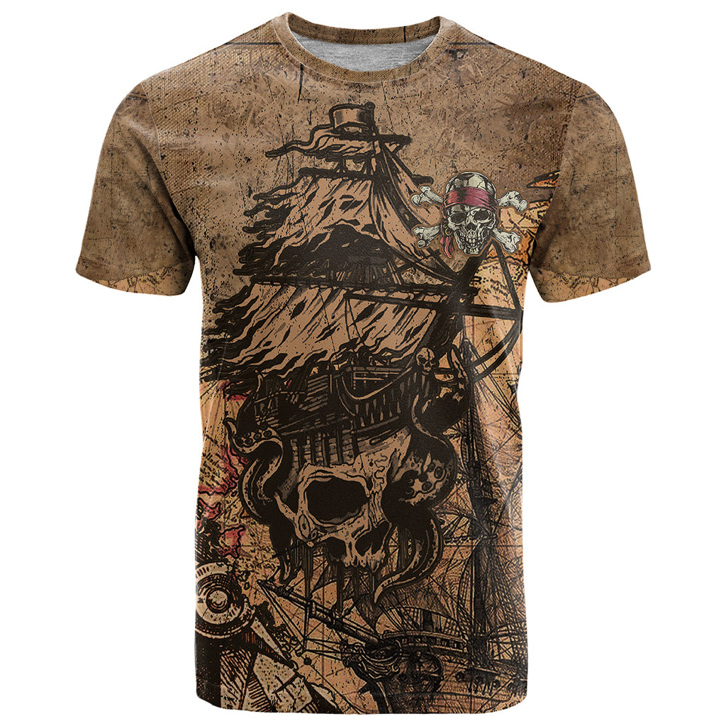 Skull Pirate T Shirt Revenge Vintage Style Art - Wonder Print Shop