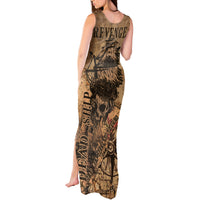 Skull Pirate Tank Maxi Dress Revenge Vintage Style Art - Wonder Print Shop