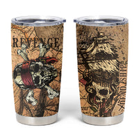 Skull Pirate Tumbler Cup Revenge Vintage Style Art - Wonder Print Shop