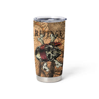 Skull Pirate Tumbler Cup Revenge Vintage Style Art - Wonder Print Shop