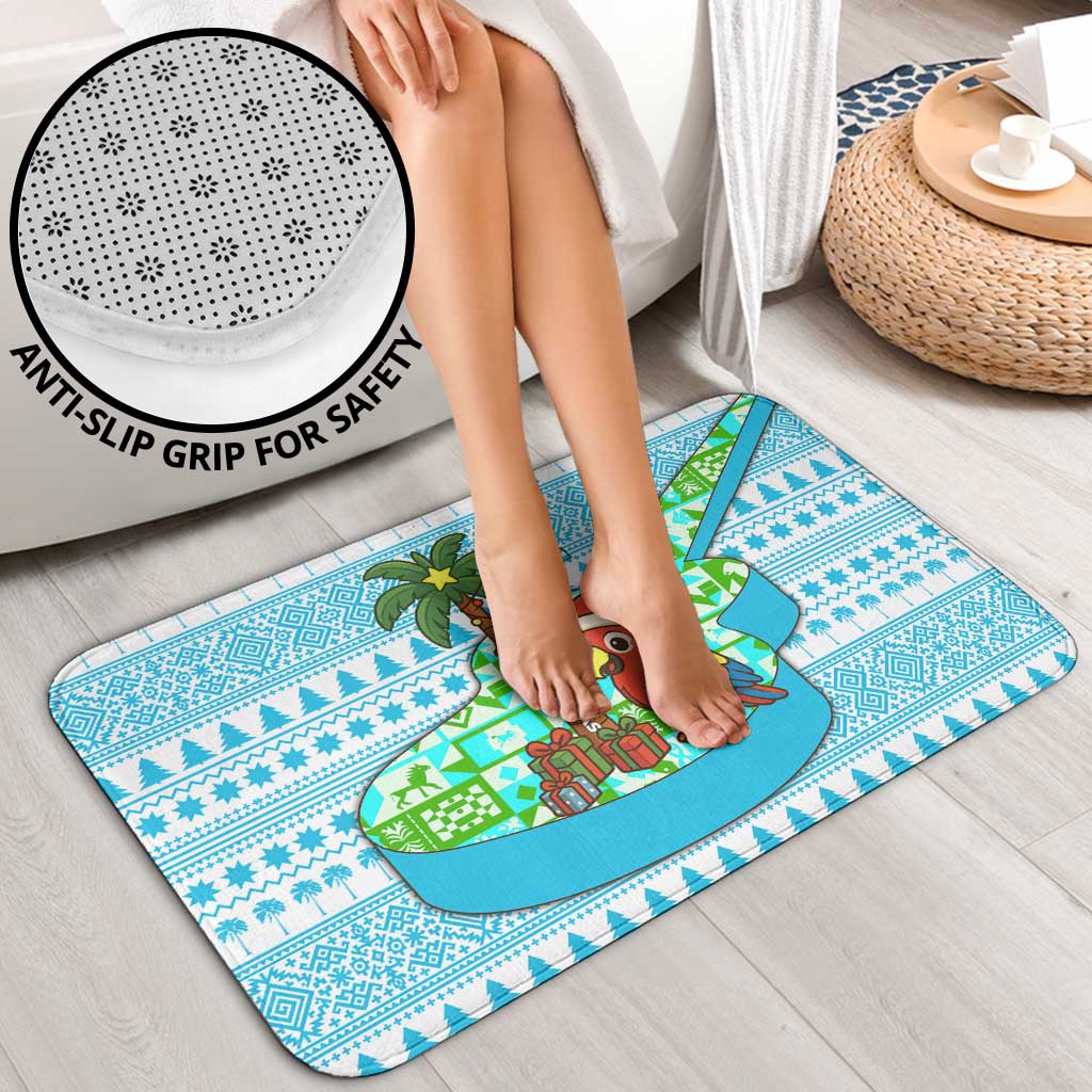 Honduras Christmas Bathroom Set with Santa Parrot Palm Tree and Tropical Gift Pattern Design - Wonder Print Shop