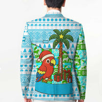 Honduras Christmas Blazer with Santa Parrot Palm Tree and Tropical Gift Pattern Design - Wonder Print Shop
