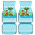 Honduras Christmas Car Mats with Santa Parrot Palm Tree and Tropical Gift Pattern Design - Wonder Print Shop