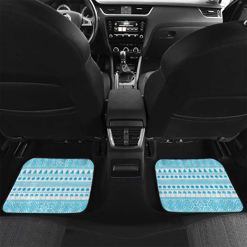 Honduras Christmas Car Mats with Santa Parrot Palm Tree and Tropical Gift Pattern Design - Wonder Print Shop