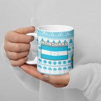 Honduras Christmas Ceramic Mug with Santa Parrot Palm Tree and Tropical Gift Pattern Design - Wonder Print Shop