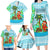 Honduras Christmas Family Matching Long Sleeve Bodycon Dress and Hawaiian Shirt with Santa Parrot Palm Tree and Tropical Gift Pattern Design - Wonder Print Shop
