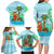 Honduras Christmas Family Matching Long Sleeve Bodycon Dress and Hawaiian Shirt with Santa Parrot Palm Tree and Tropical Gift Pattern Design - Wonder Print Shop