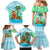 Honduras Christmas Family Matching Mermaid Dress and Hawaiian Shirt with Santa Parrot Palm Tree and Tropical Gift Pattern Design - Wonder Print Shop
